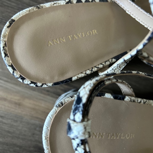 Ann Taylor block heel snake print shoes - Picture 7 of 10